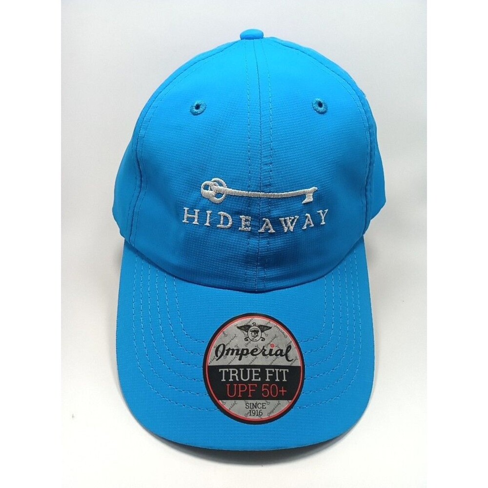 Hideaway Golf Club embroidered Imperial True Fit UPF 50+ Strapback Golf Hat Cap